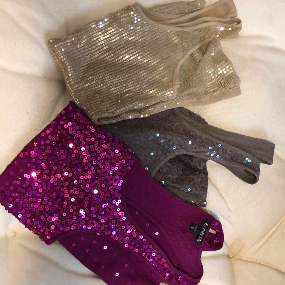 Express sequins tanks